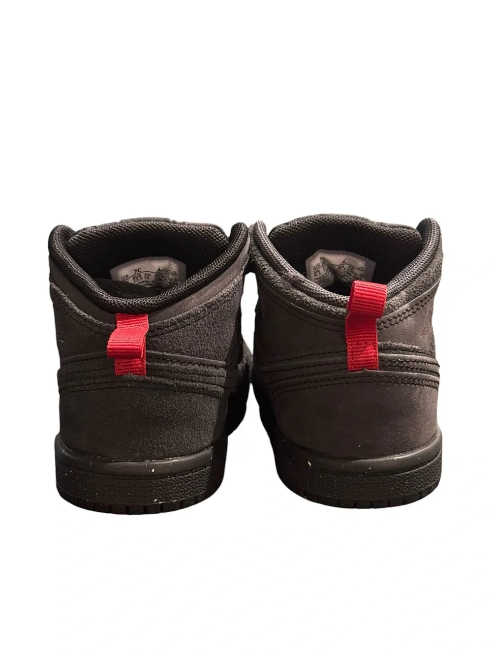 Jordan 1 Mid SE Craft Dark Smoke Grey Varsity Toddler Shoes Size 7C FQ7756-001